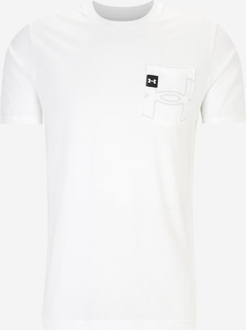 UNDER ARMOUR - Camisa funcionais 'ELEVATED CORE' em branco: frente