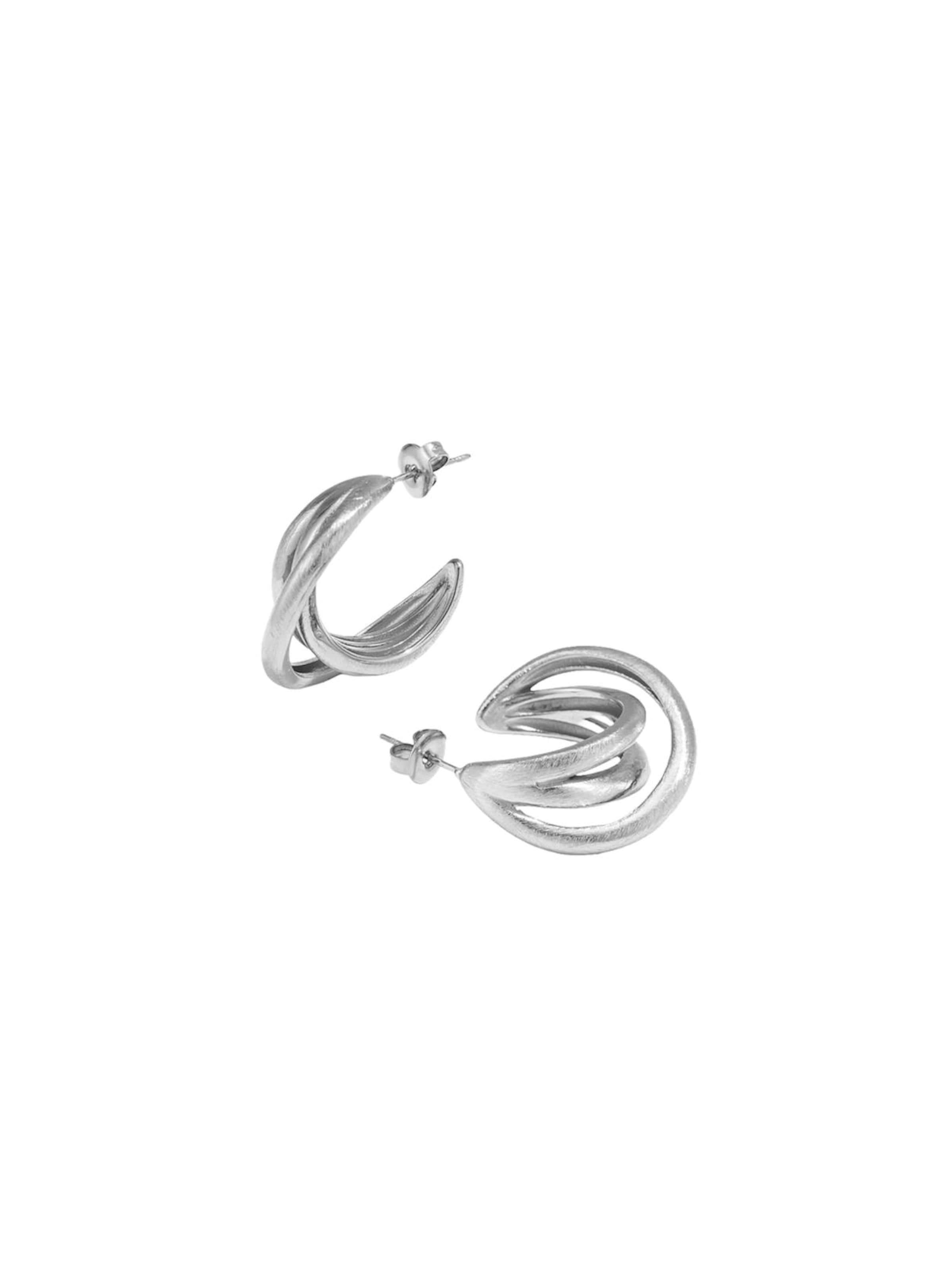 Cala Rose Earrings 'ZARIA' in Silver: front