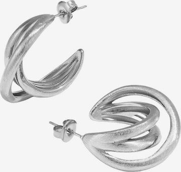 Boucles d'oreilles 'ZARIA' Cala Rose en argent : devant
