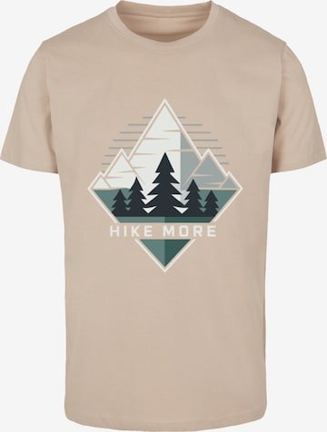 F4NT4STIC Shirt 'Hike More Mountains' in Beige: front