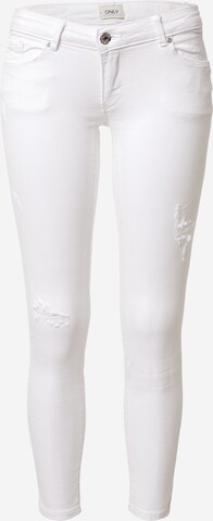 ONLY - Skinny Calças de ganga 'Coral' em branco: frente