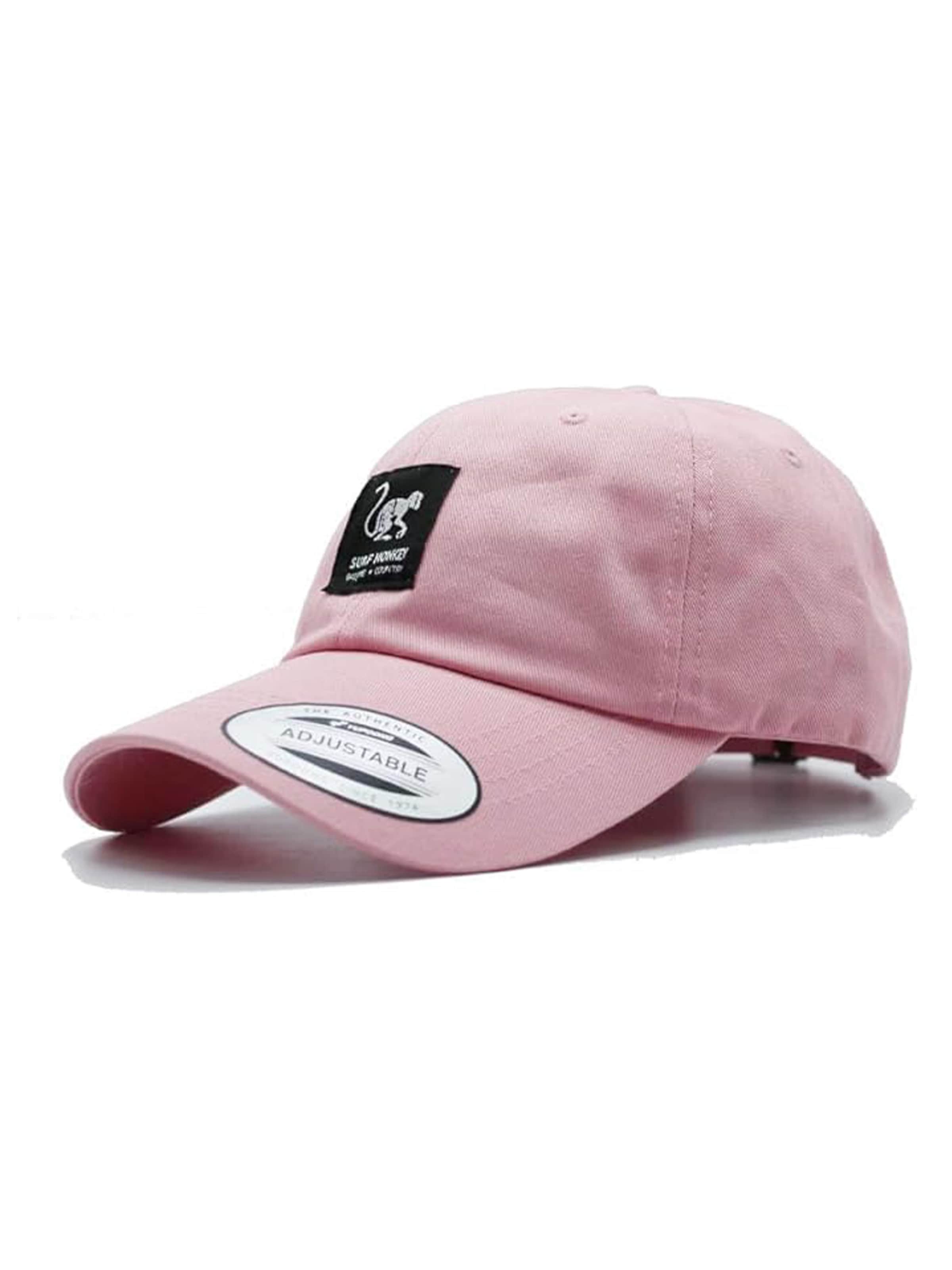 Surf Monkey Athletic Cap in Pink: front