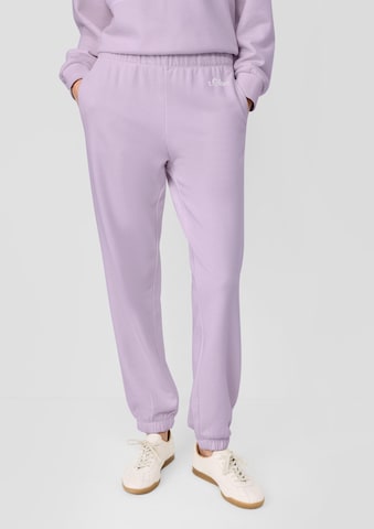 Tapered Pantaloni di s.Oliver in lilla: frontale