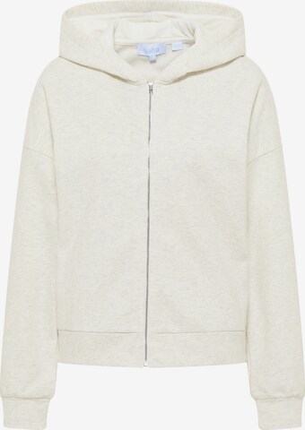 usha BLUE LABEL Zip-Up Hoodie in White: front