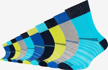 camano Socks in Blue: front