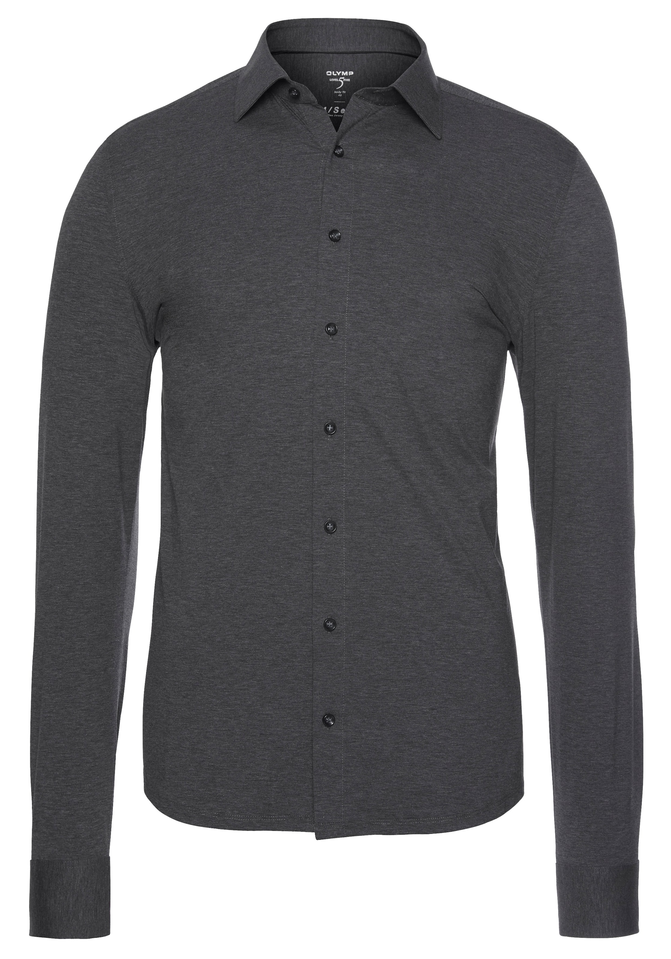 OLYMP Slim Fit Hemd in Grau: Vorderseite