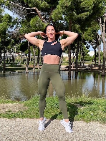 LUXFEEL - Skinny Leggings 'Leggings mit hoher Taille Myself' en verde