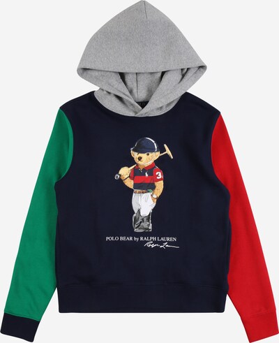 POLO RALPH LAUREN Sweatshirt i mörkblå / gråmelerad / ljusgrön / blandade färger / röd, Produktvy