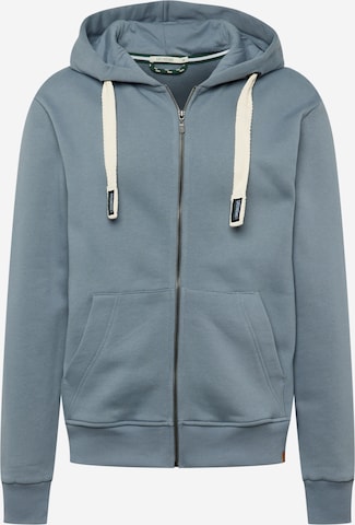 GREENBOMB Zip-Up Hoodie in Blue: front