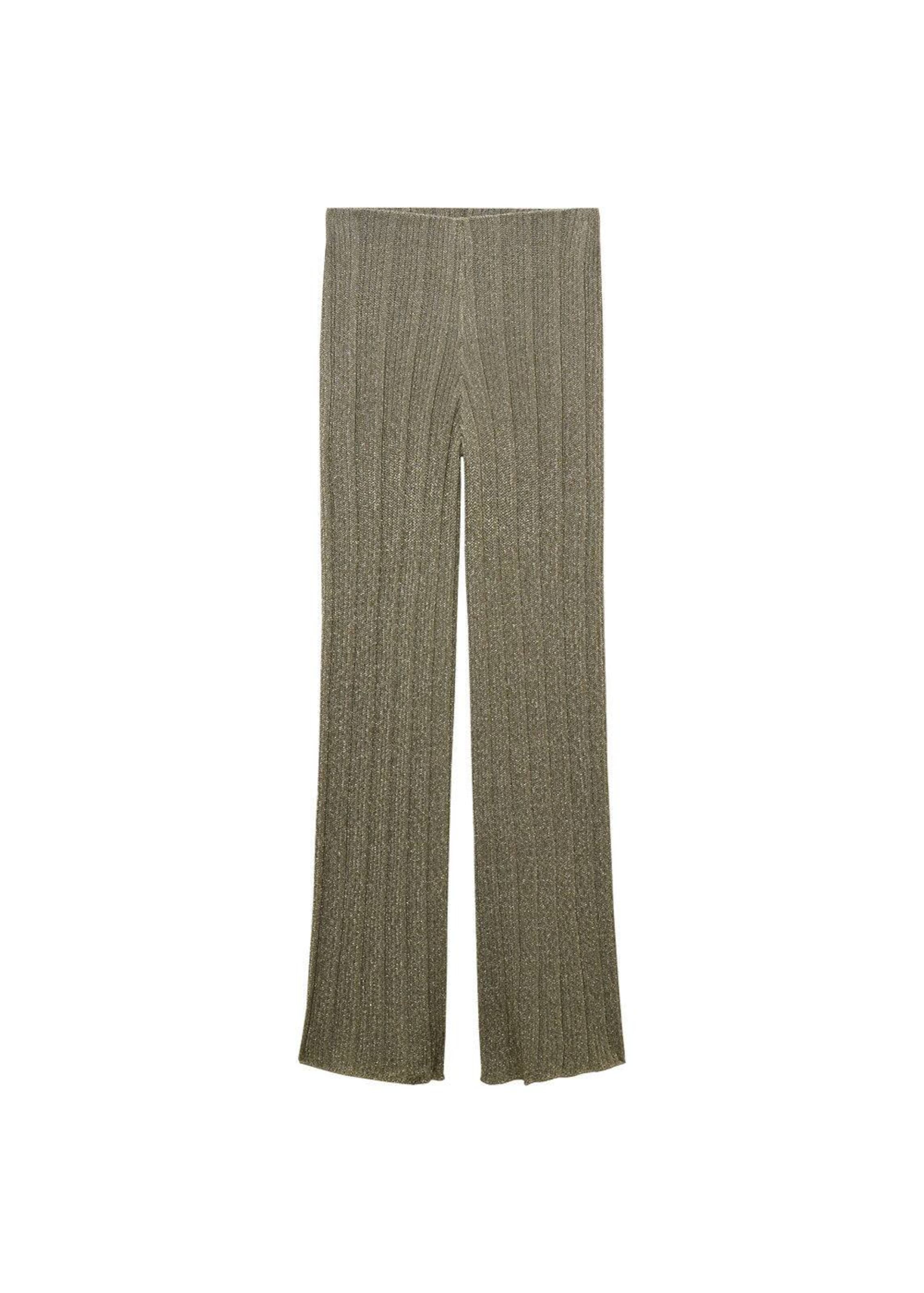 MANGO Loosefit Housut 'Flash' värissä vihreä: etupuoli