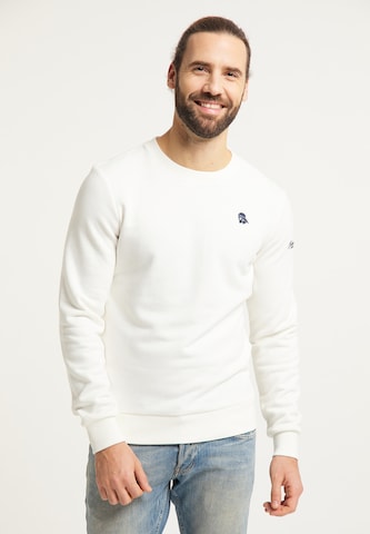 Schmuddelwedda Sweatshirt in Wit: voorkant