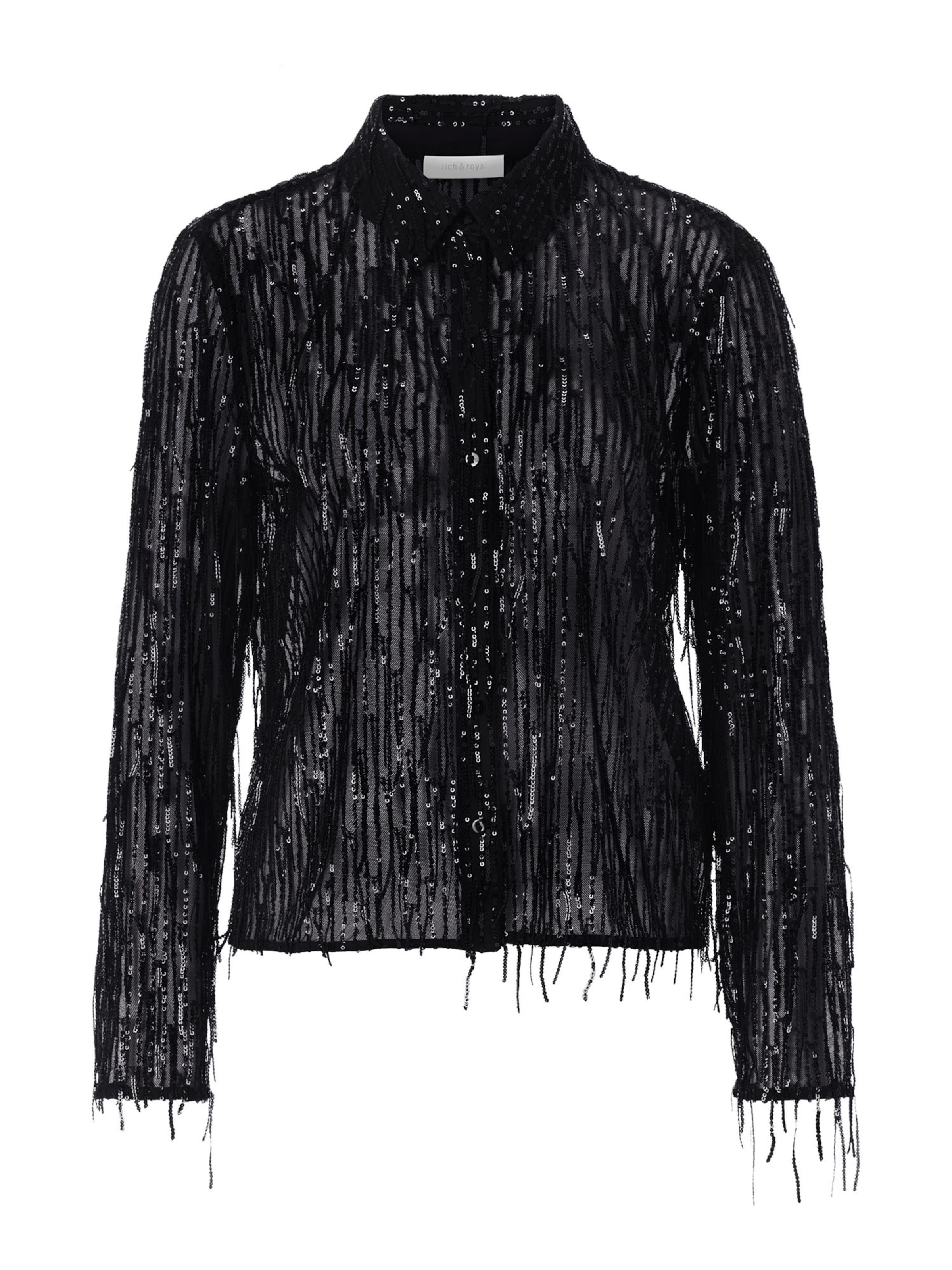 Rich & Royal Bluse in Schwarz: Vorderseite