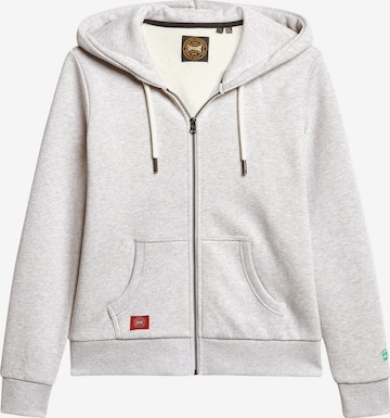 Superdry Zip-Up Hoodie in Grey: front