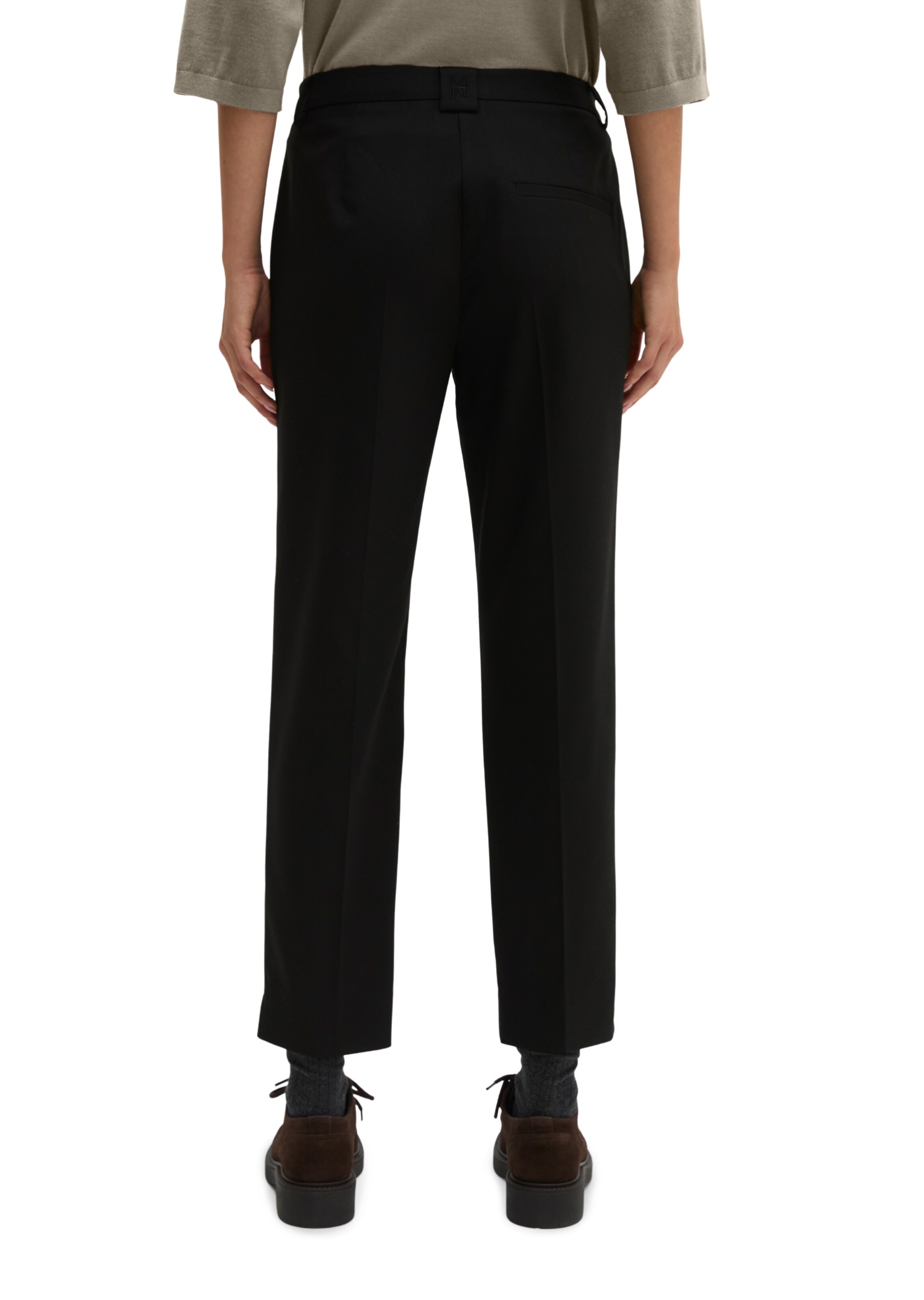 Marc O'Polo Slimfit Pantalon 'Malin' in Zwart