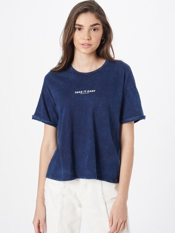 Herrlicher Shirt 'Stina' in Blauw: voorkant