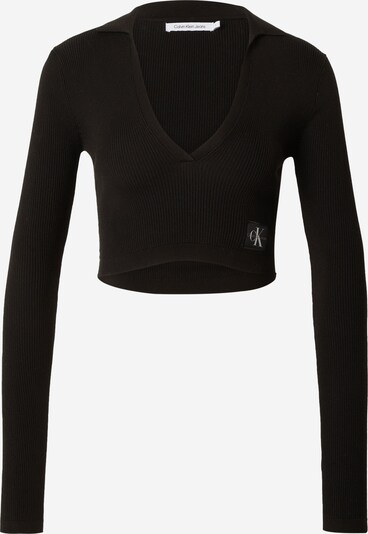 Calvin Klein Jeans Džemperis, krāsa - melns / balts, Preces skats