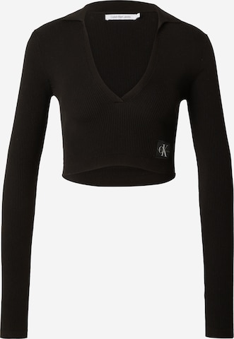 Calvin Klein Jeans Πουλόβερ σε μαύρο: μπροστά