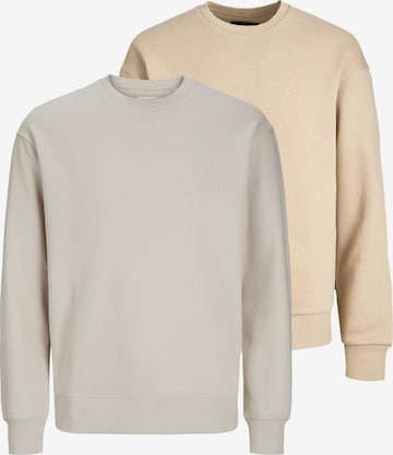 JACK & JONES Sweatshirt 'Star' in Beige: front
