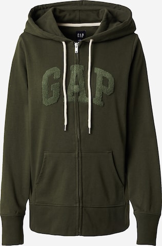 GAP Sweatjacke in Grün: predná strana