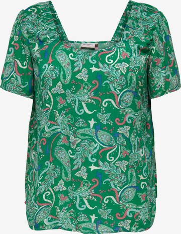 Camicia da donna di ONLY Carmakoma in verde: frontale