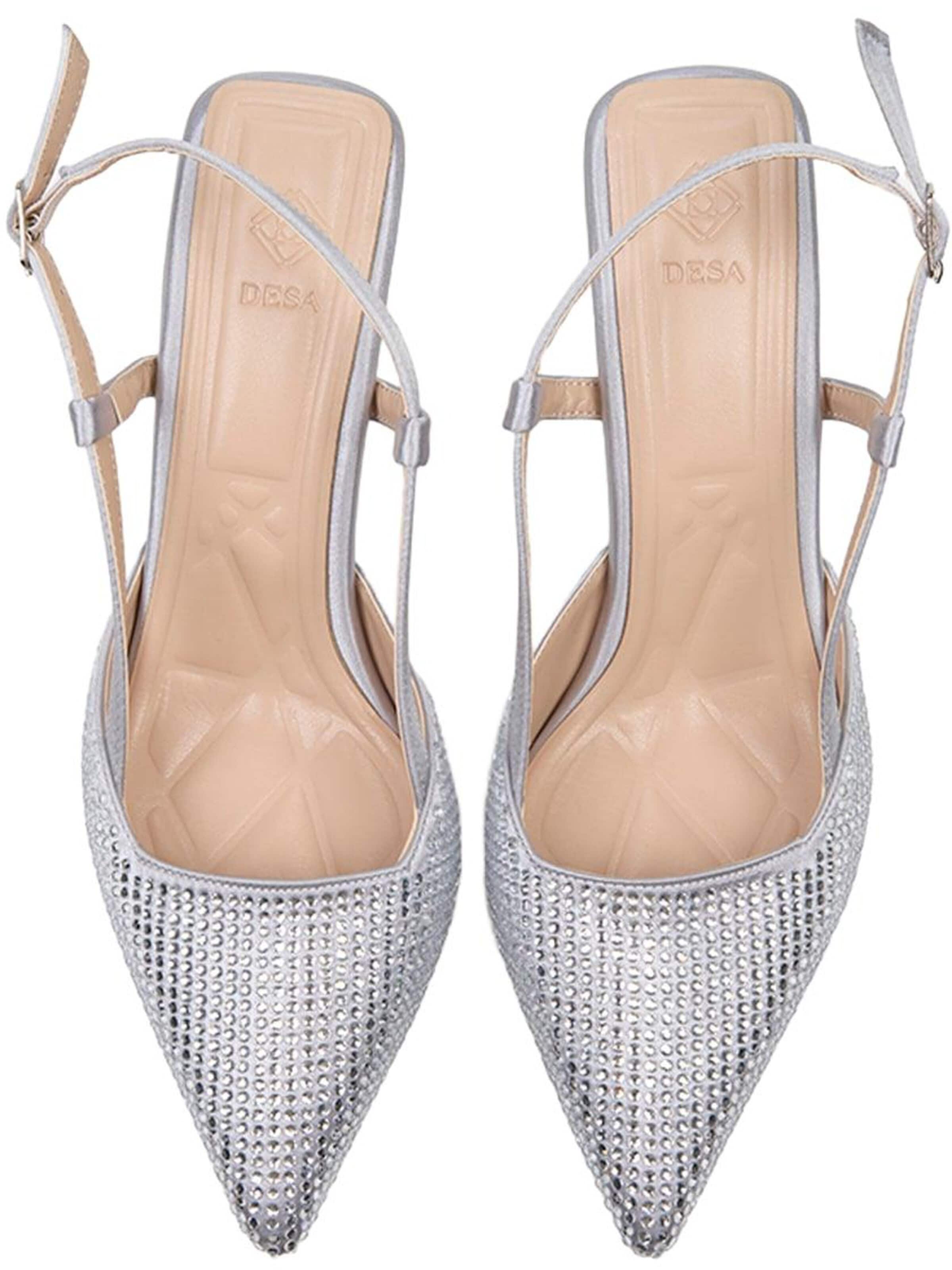 Desa Slingpumps 'Stilett' in Zilver