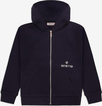 Distretto12 Zip-Up Hoodie 'LISBONA' in Blue: front