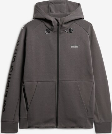 Superdry Sportsweatvest in Bruin: voorkant