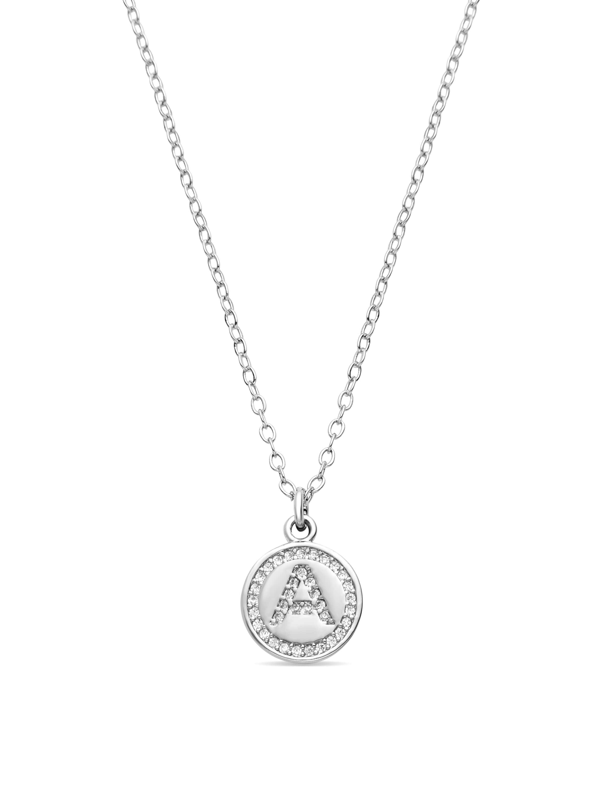 Luxenter Kette 'Alphabet'‌‌ in Weiß: Vorderseite