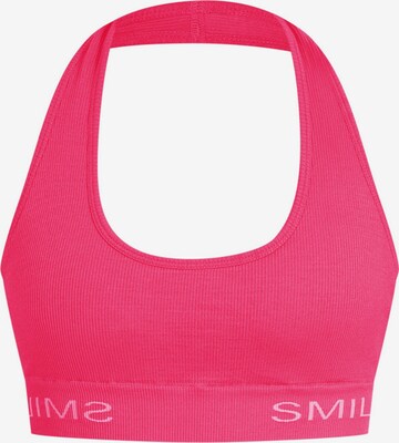 Smilodox Bustier Sporttop 'Azura' in Roze: voorkant