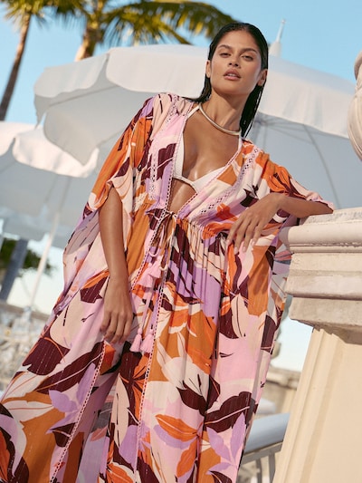 Lipsy Strandkjole i 34 i blandingsfarvet / pink, Produktvisning