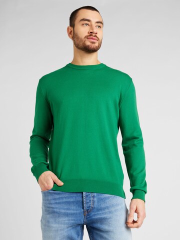UNITED COLORS OF BENETTON Regularny krój Sweter w kolorze zielony: przód