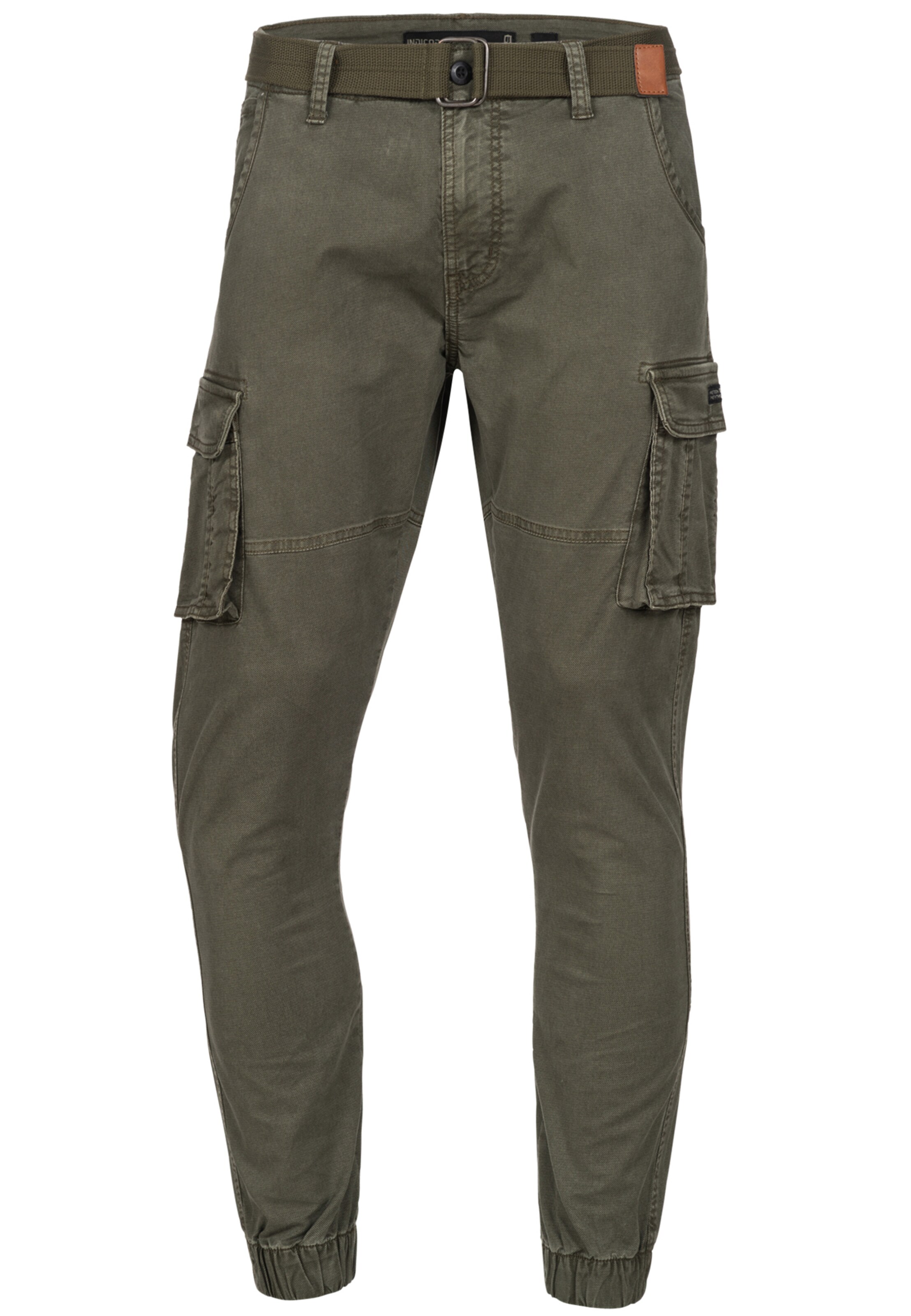 INDICODE JEANS Pants in Green: front