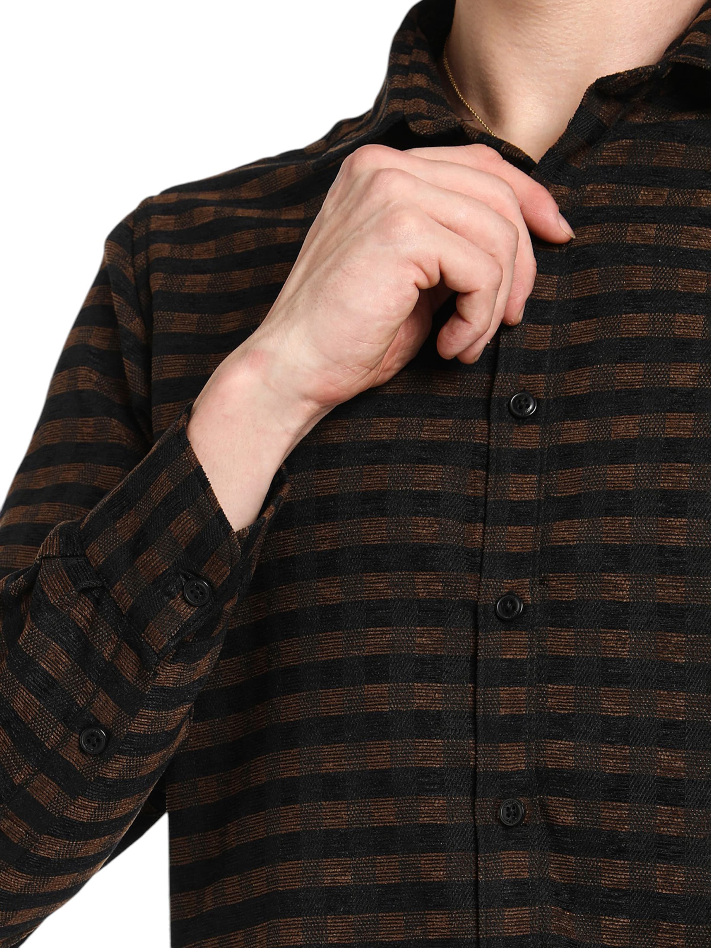 Campus Sutra Regular Fit Skjorte 'Teri' i sort