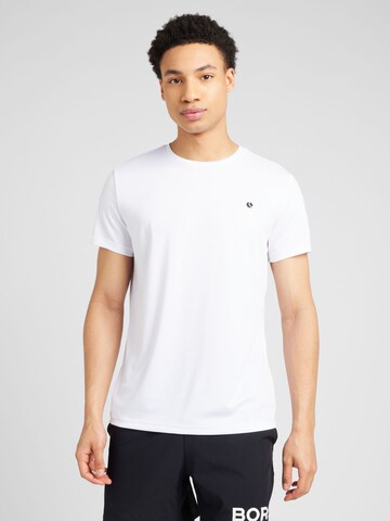 BJÖRN BORG - Camisa funcionais 'ACE' em branco: frente