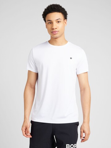 BJÖRN BORG Λειτουργικό μπλουζάκι 'ACE' σε λευκό: μπροστά