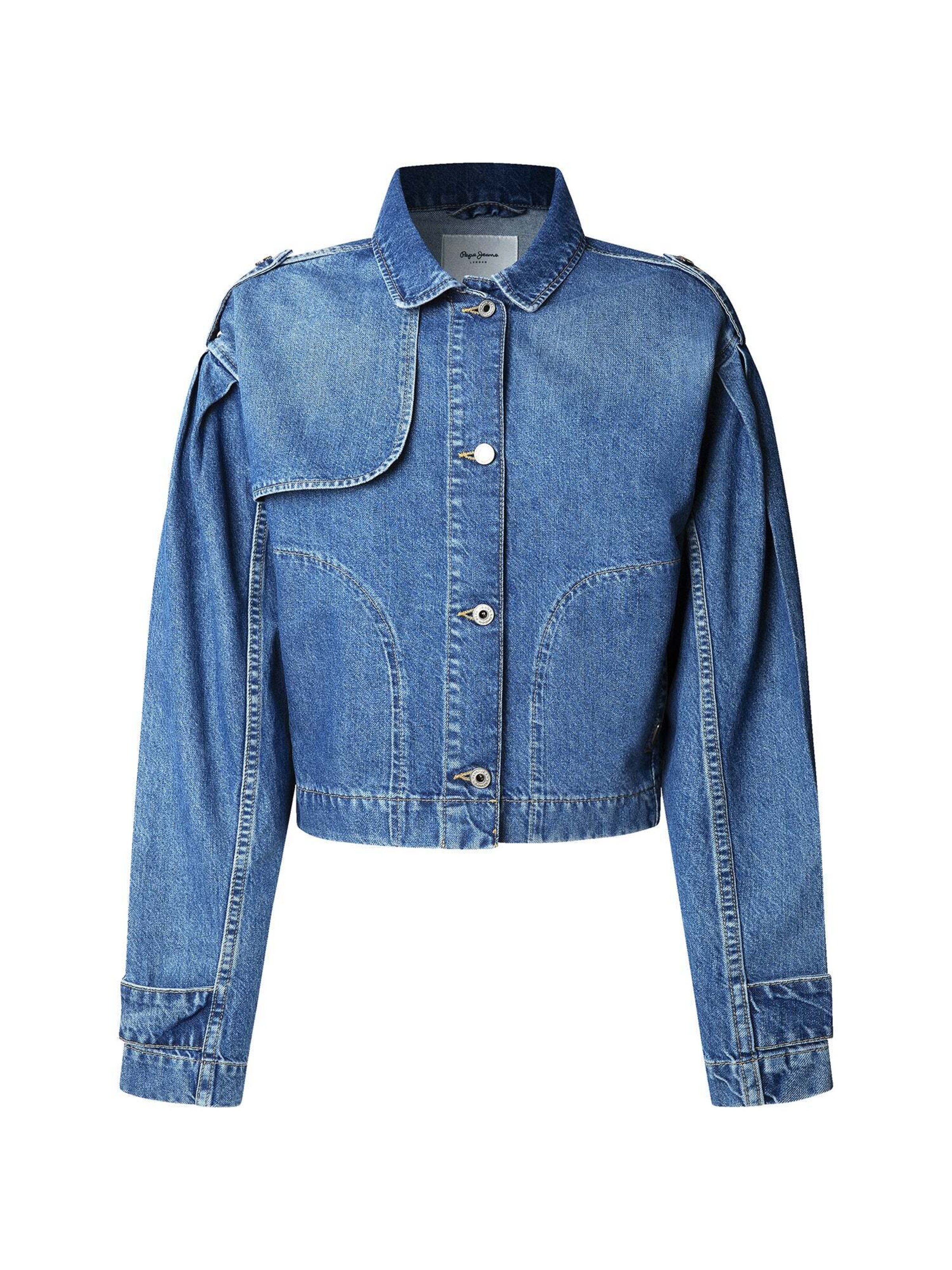 Pepe Jeans Tussenjas 'Silvia' in de kleur Blauw denim, Productweergave