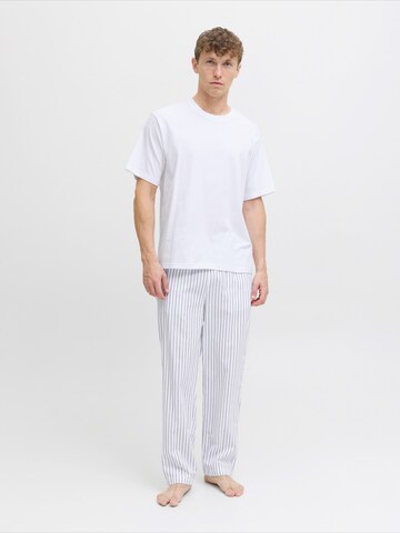 JACK & JONES Дълга пижама 'JACFlorence' в бяло