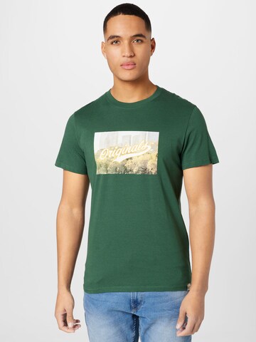 JACK & JONES T-Shirt 'BECKS' in Grün: Vorderseite
