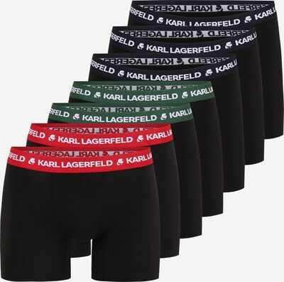 Karl Lagerfeld Boxers en bleu marine / vert / rouge / noir / blanc, Vue avec produit