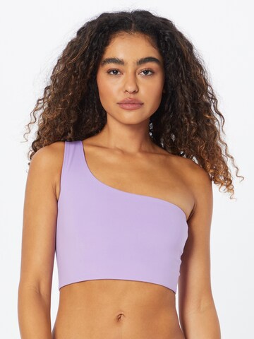 Girlfriend Collective - Soutien Bustier Soutien de desporto 'BIANCA' em roxo: frente