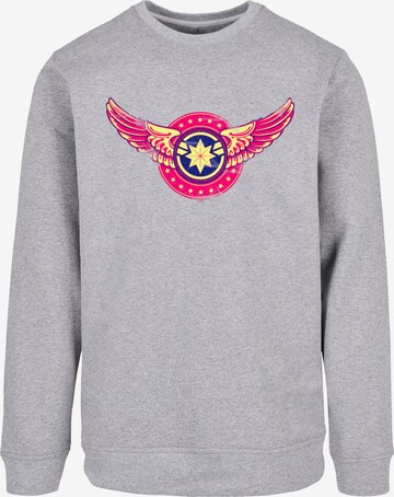 ABSOLUTE CULT Sweatshirt 'Captain Marvel' in Grey: front