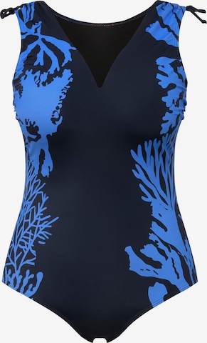 Ulla Popken Swimsuit in Blue: front