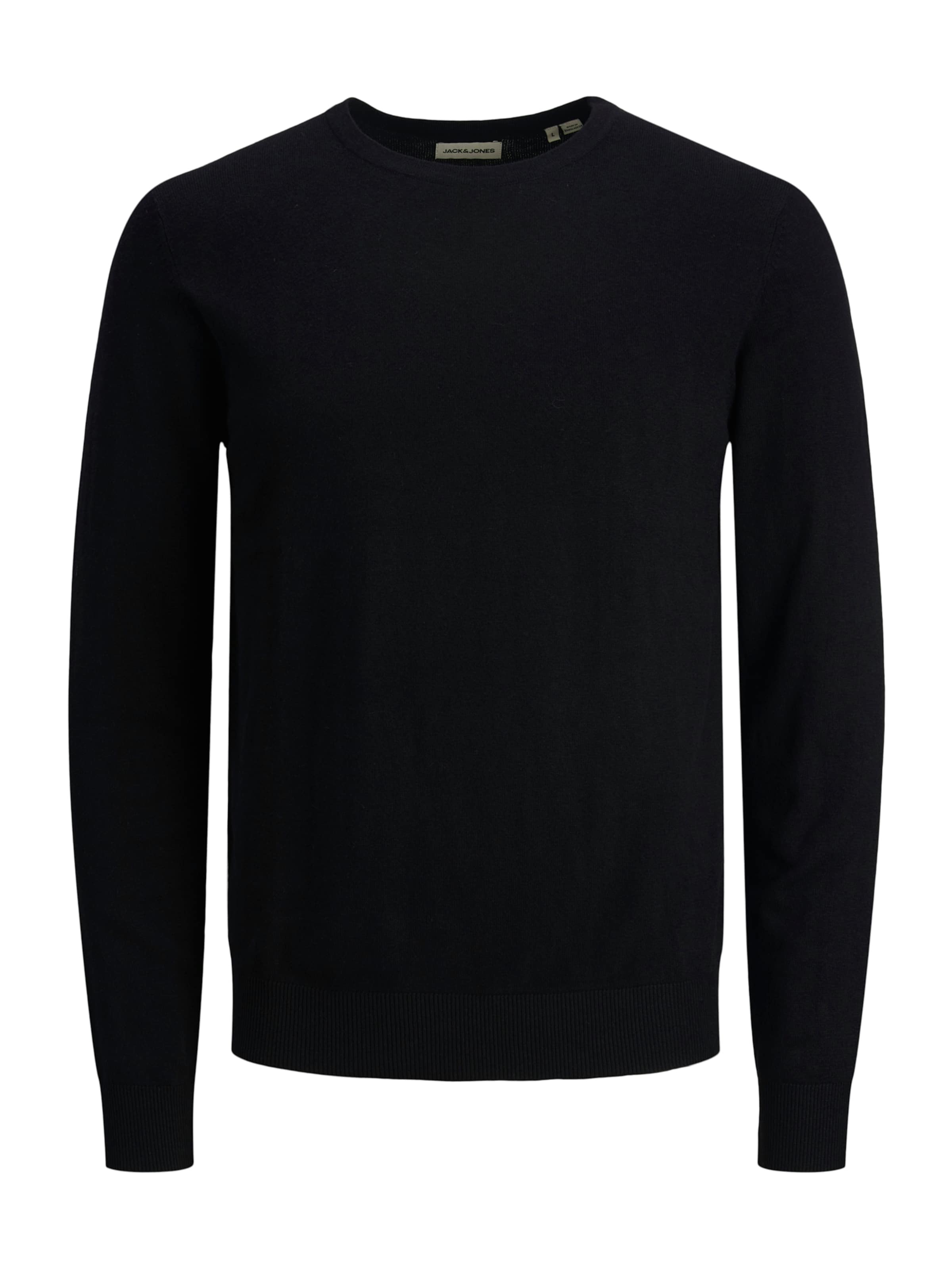 JACK & JONES Sweater 'JWHEMIL' in Black: front