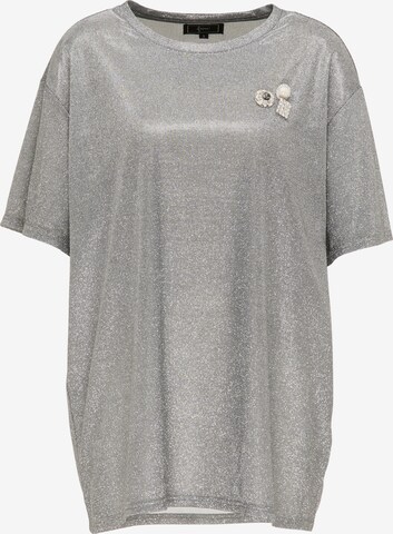 faina - Camiseta talla grande en plata: frente