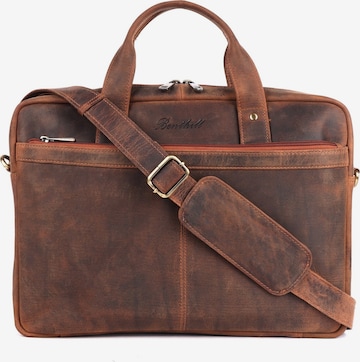 Benthill Laptop Bag in Brown: front