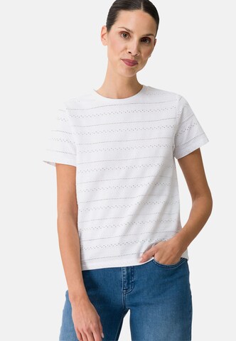 zero Shirt mit Ajourstrickmuster in Weiß: predná strana