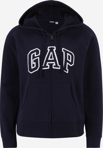 Gap Petite Sweat jacket 'HERITAGE' in Blue: front