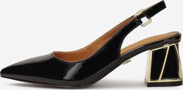 Kazar Slingback Pumps in Black: front