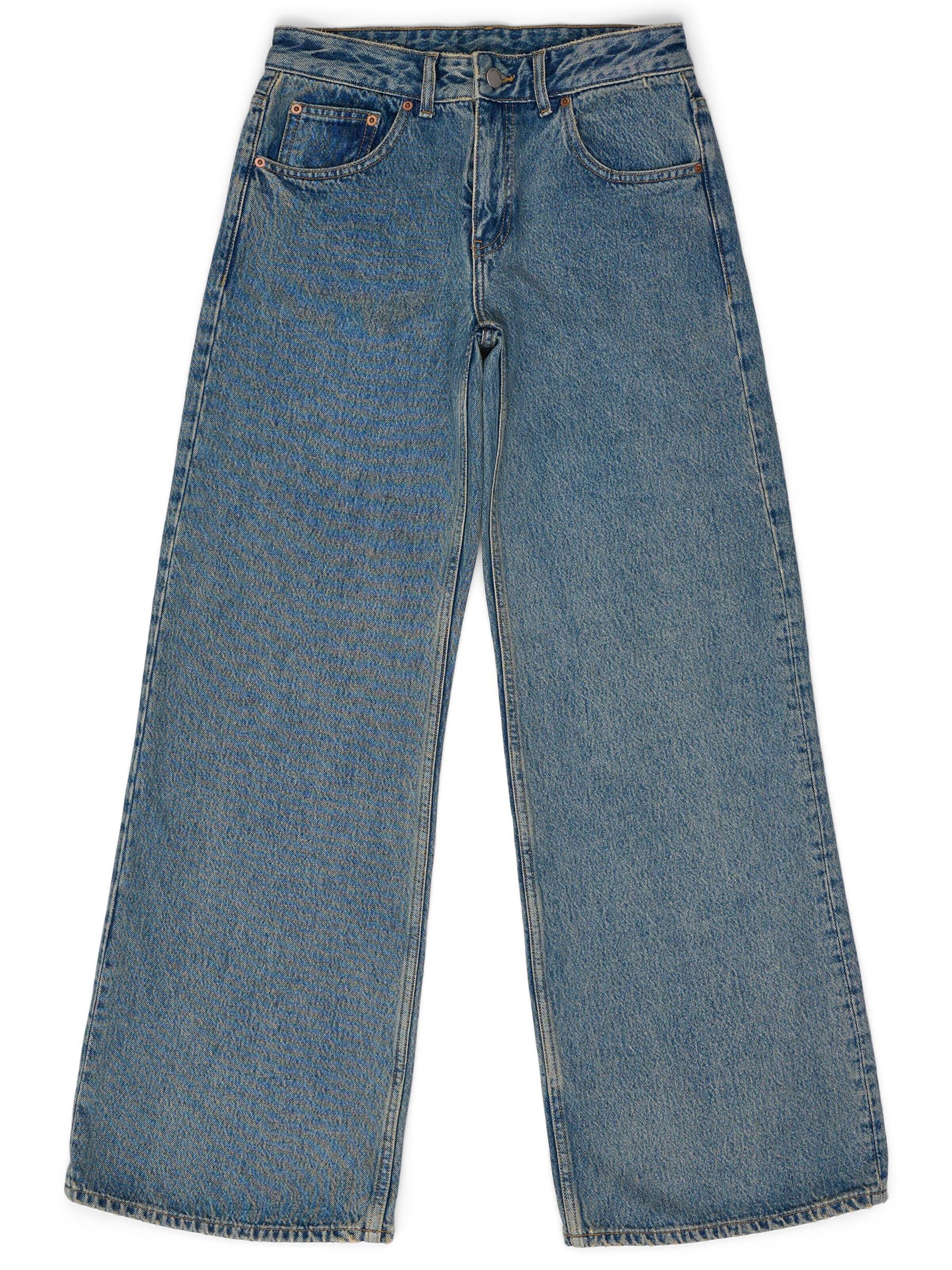 Dr. Denim Jeans 'Rhue Low Wide Jeans' in Blauw: voorkant