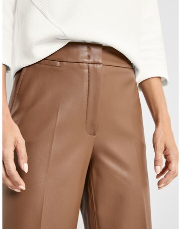 GERRY WEBER Wide leg Pleated Pants in Brown